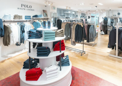 Aménagement boutique textile Polo Ralph Lauren à Lyon